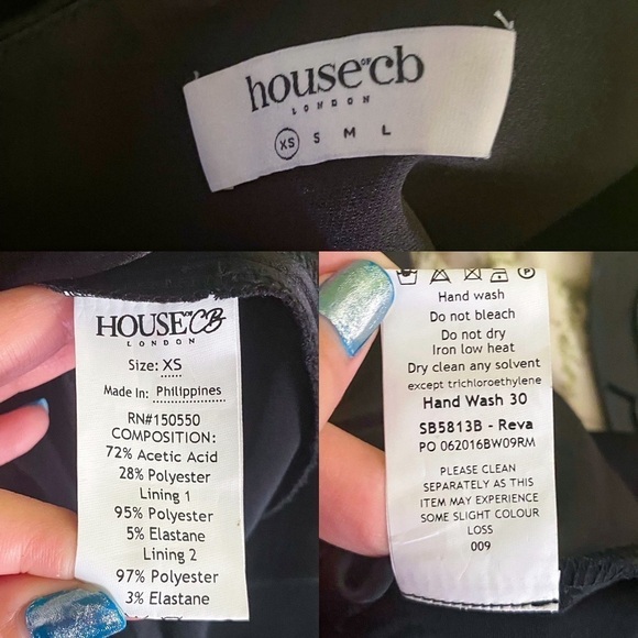 House Of CB Dress Reva Satin Balcony Corset Boned Slit Midi Black XS EUC - Picture 5 of 12